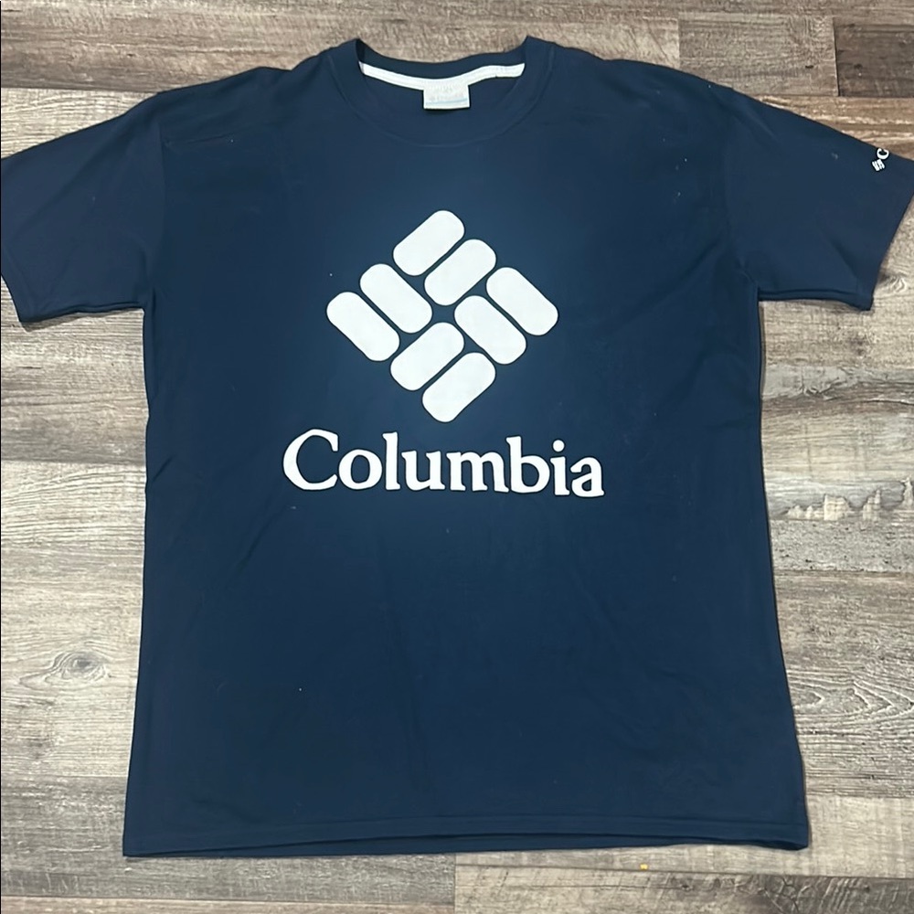 Columbia Blue Short Sleeve Tee with Iconic Logo